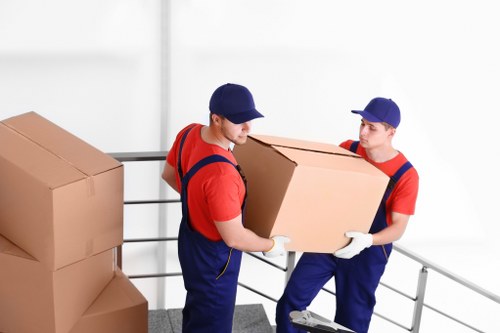 Removals team planning a move in Westminster street settings