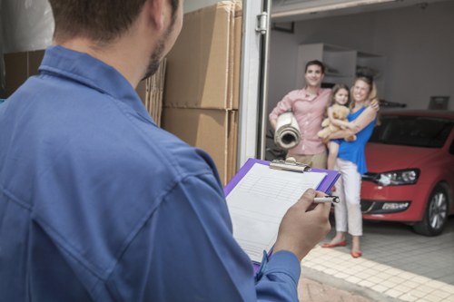 Packing and loading service for a central London property move