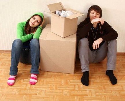 Loading furniture and boxes for a local Westminster removal job