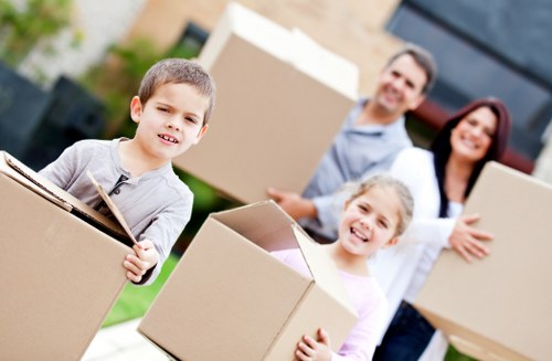 Moving boxes and furniture in central Westminster