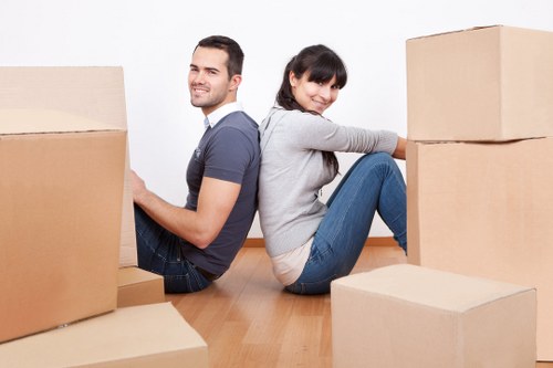 Removal van ready for a Westminster home move