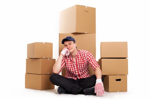 A mover handling access challenges in a Westminster apartment building
